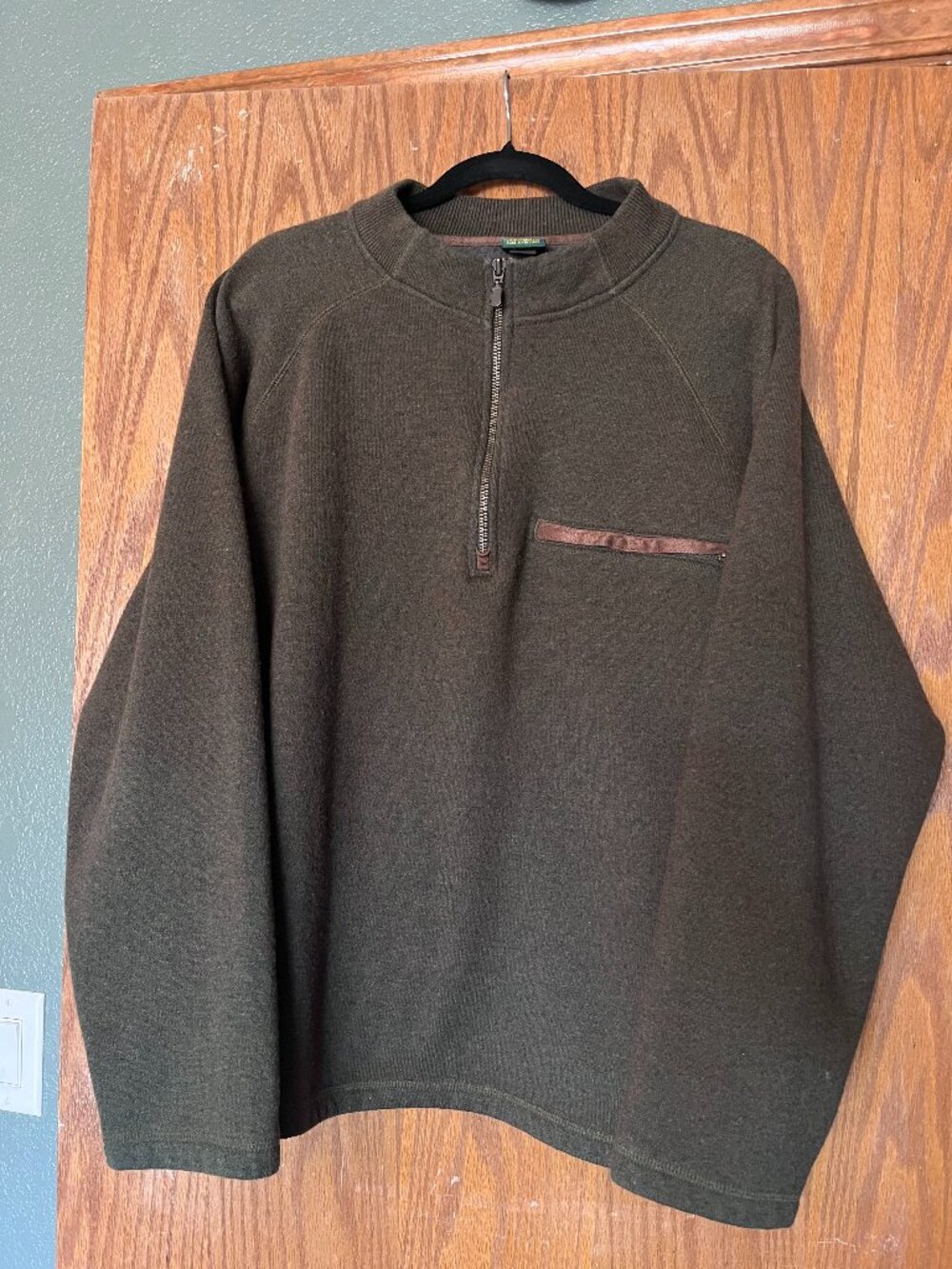 Cabelas Midweight Pullover Jacket Olive Green Size XL